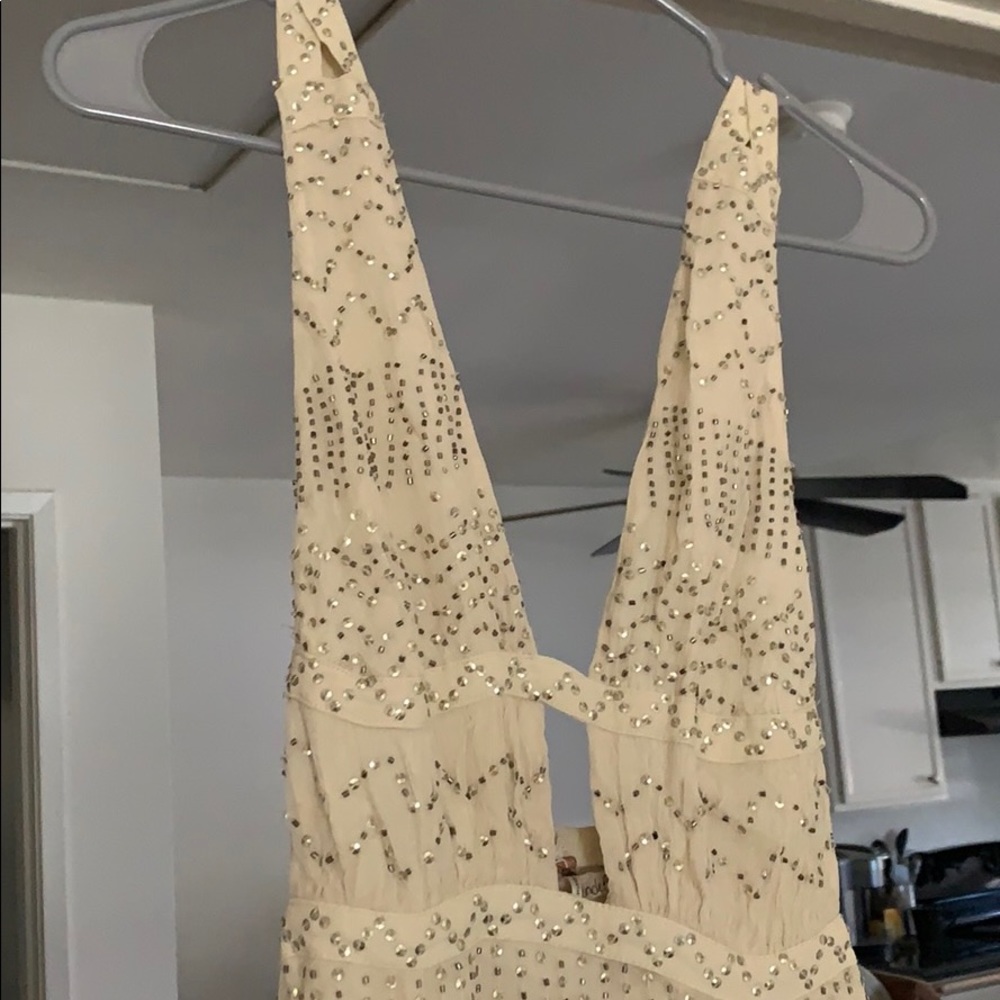 Free People Hand Beaded silk dress